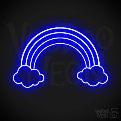 Neon Rainbow Sign - Rainbow Neon Sign - Rainbow LED Wall Art - Color Dark Blue