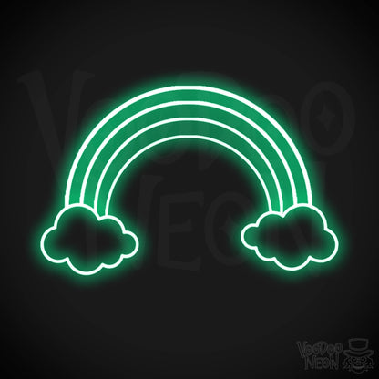 Neon Rainbow Sign - Rainbow Neon Sign - Rainbow LED Wall Art - Color Green