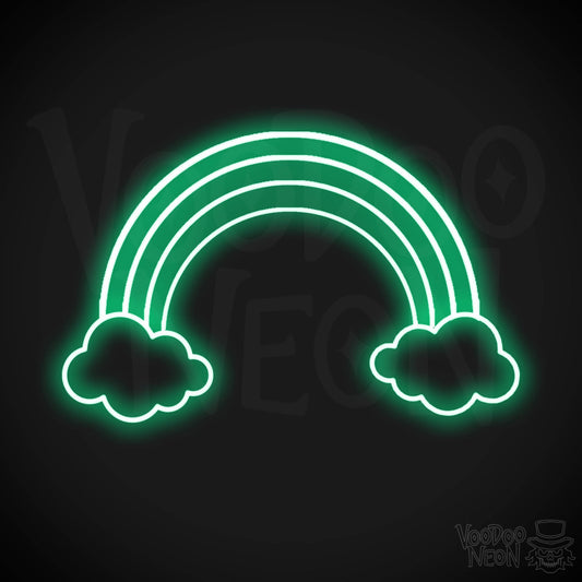 Neon Rainbow Sign - Rainbow Neon Sign - Rainbow LED Wall Art - Color Green