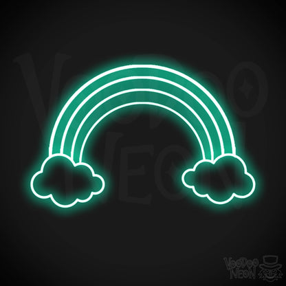 Neon Rainbow Sign - Rainbow Neon Sign - Rainbow LED Wall Art - Color Light Green