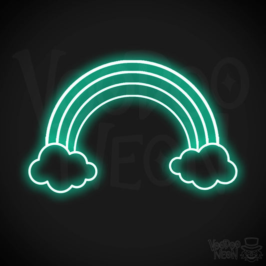Neon Rainbow Sign - Rainbow Neon Sign - Rainbow LED Wall Art - Color Light Green
