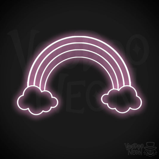 Neon Rainbow Sign - Rainbow Neon Sign - Rainbow LED Wall Art - Color Light Pink