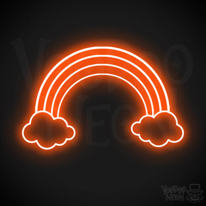 Neon Rainbow Sign - Rainbow Neon Sign - Rainbow LED Wall Art - Color Orange