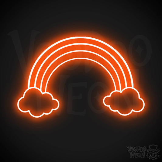 Neon Rainbow Sign - Rainbow Neon Sign - Rainbow LED Wall Art - Color Orange