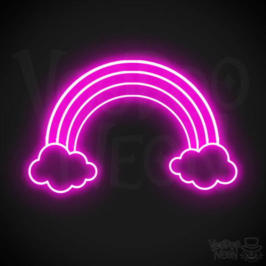 Neon Rainbow Sign - Rainbow Neon Sign - Rainbow LED Wall Art - Color Pink