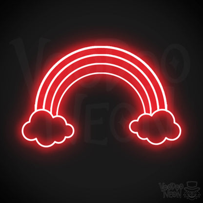 Neon Rainbow Sign - Rainbow Neon Sign - Rainbow LED Wall Art - Color Red