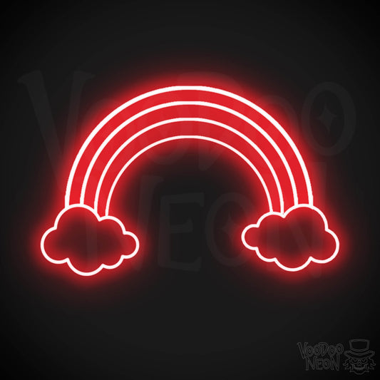Neon Rainbow Sign - Rainbow Neon Sign - Rainbow LED Wall Art - Color Red