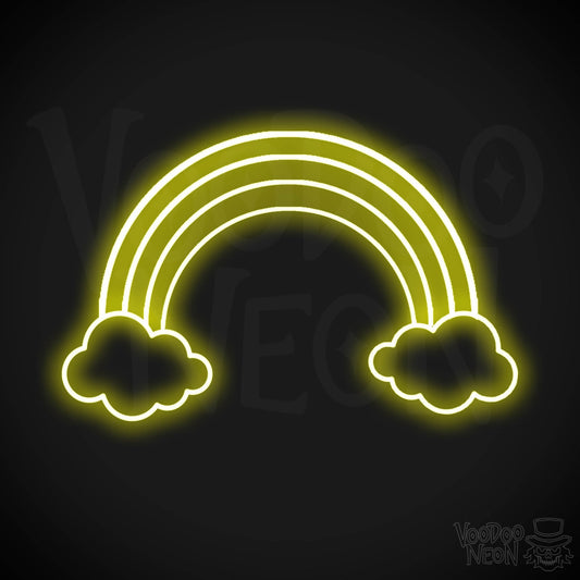 Neon Rainbow Sign - Rainbow Neon Sign - Rainbow LED Wall Art - Color Yellow