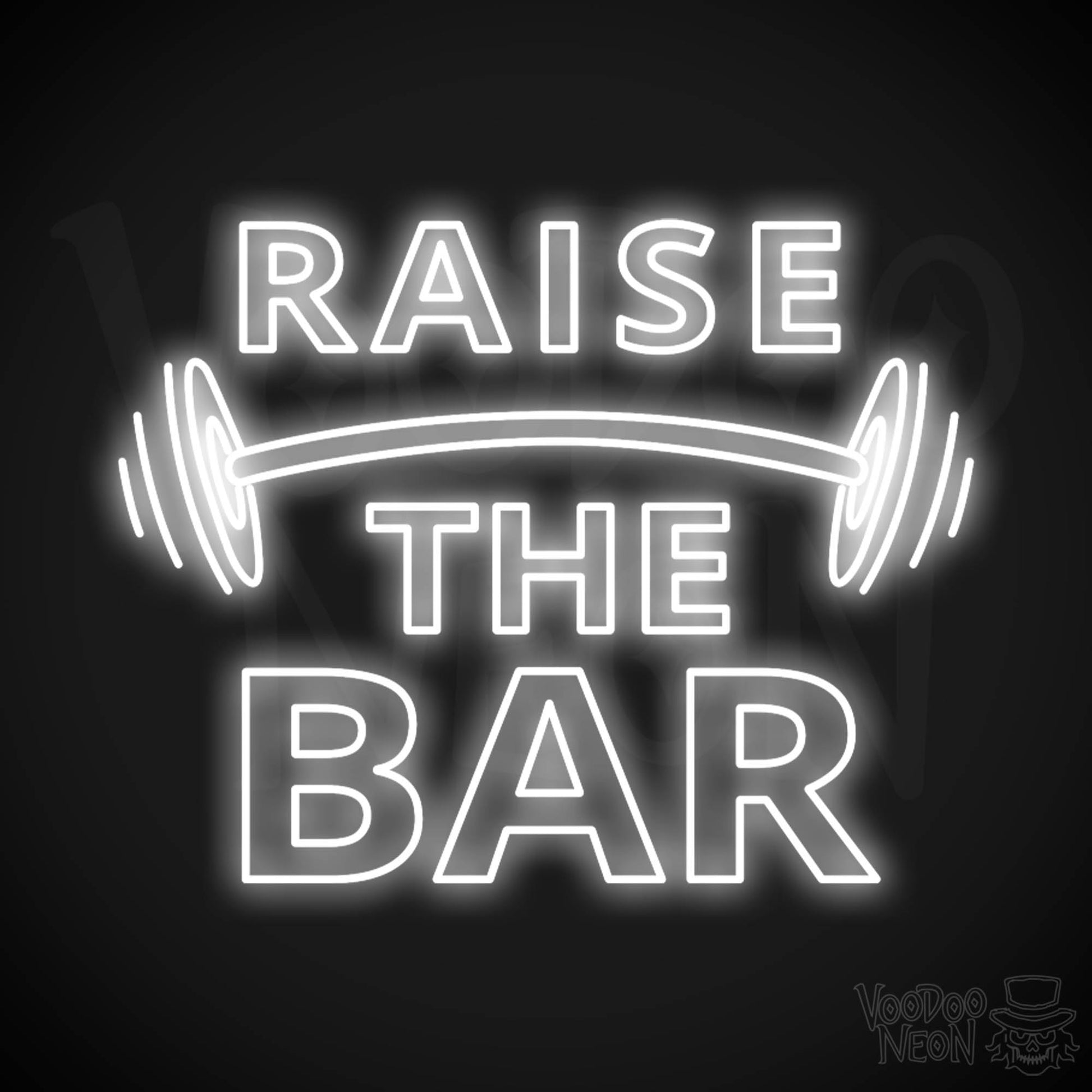 Raise The Bar LED Neon - White