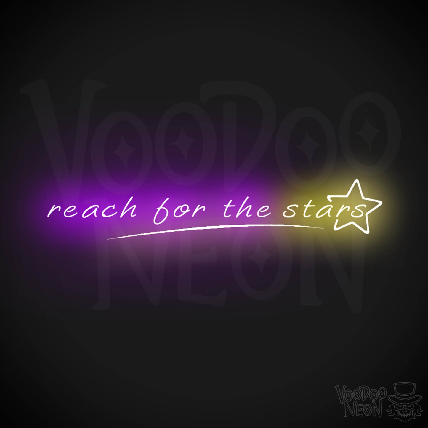 Reach For The Stars Neon Sign - LED Wall Art - Color Multi-Color