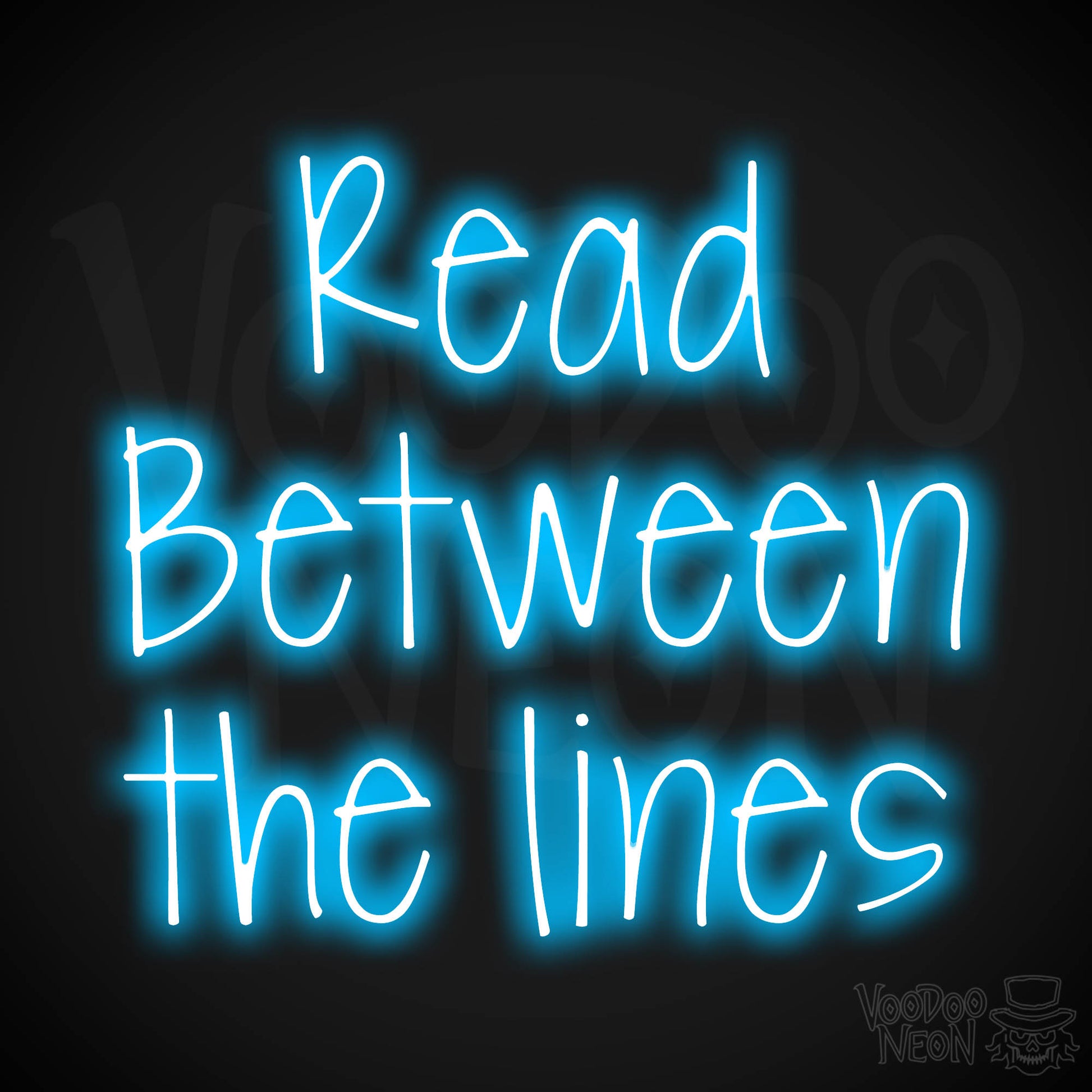 Read Between The Lines LED Neon - Dark Blue