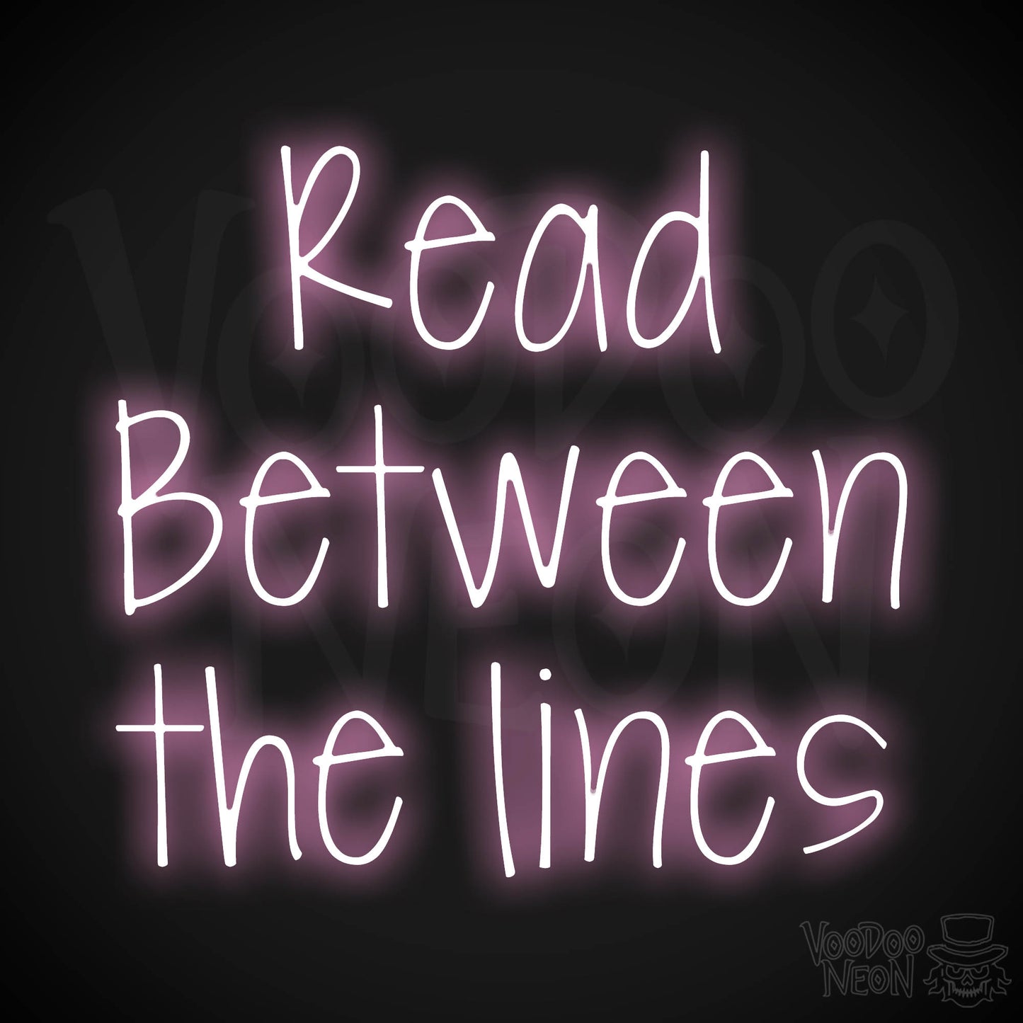 Read Between The Lines LED Neon - Light Pink