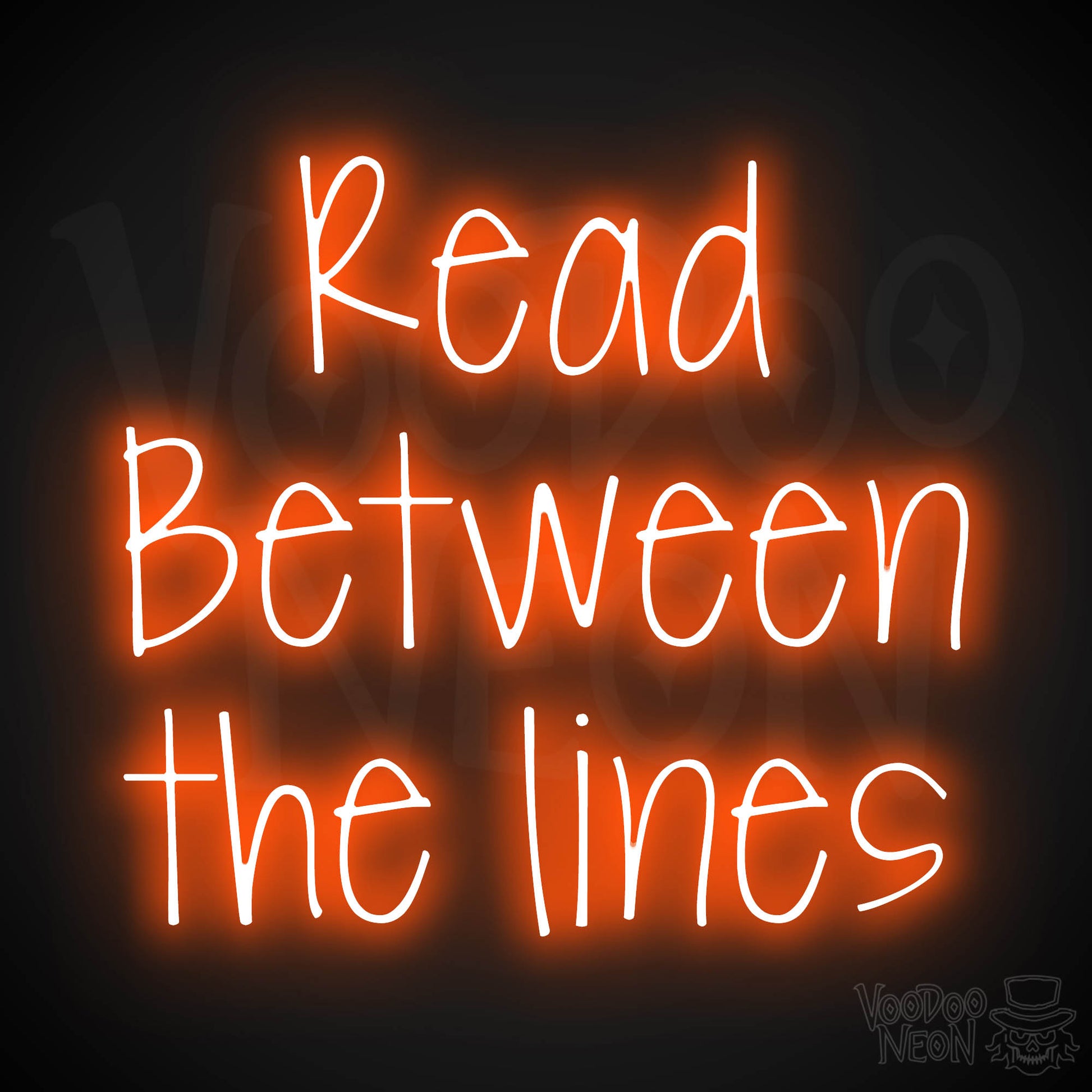 Read Between The Lines LED Neon - Orange