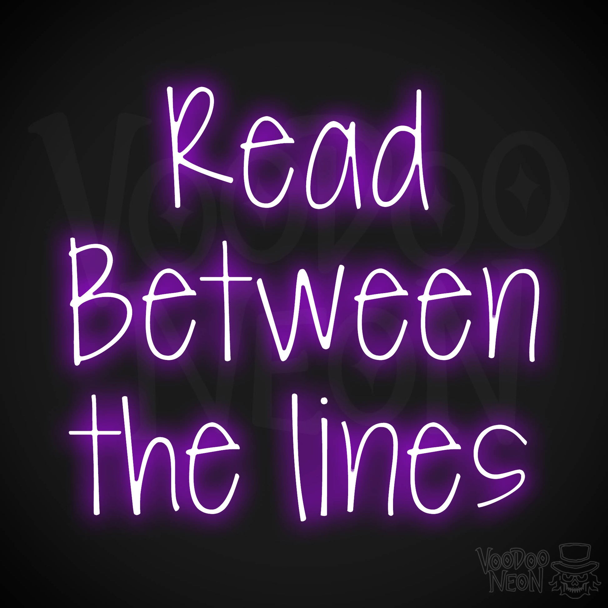 Read Between The Lines LED Neon - Purple