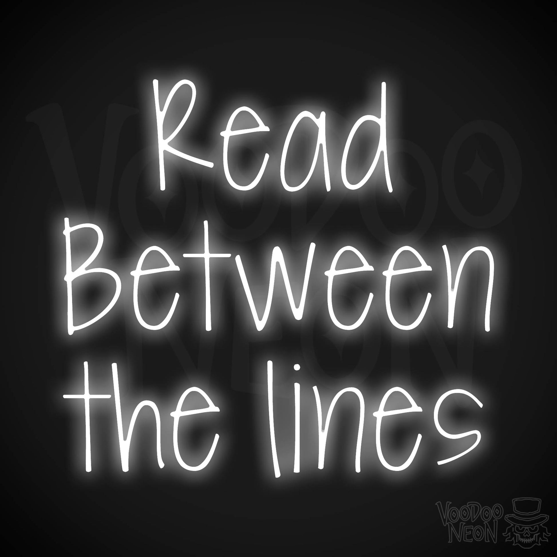 Read Between The Lines LED Neon - White