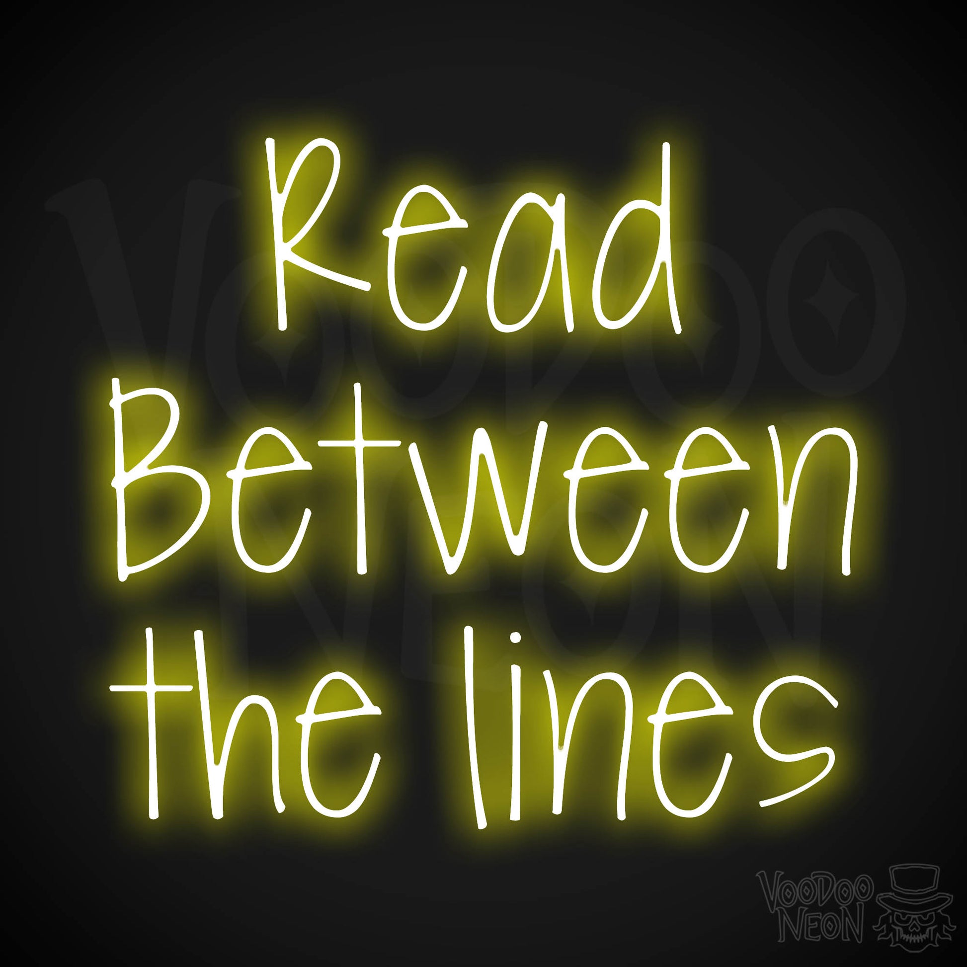 Read Between The Lines LED Neon - Yellow