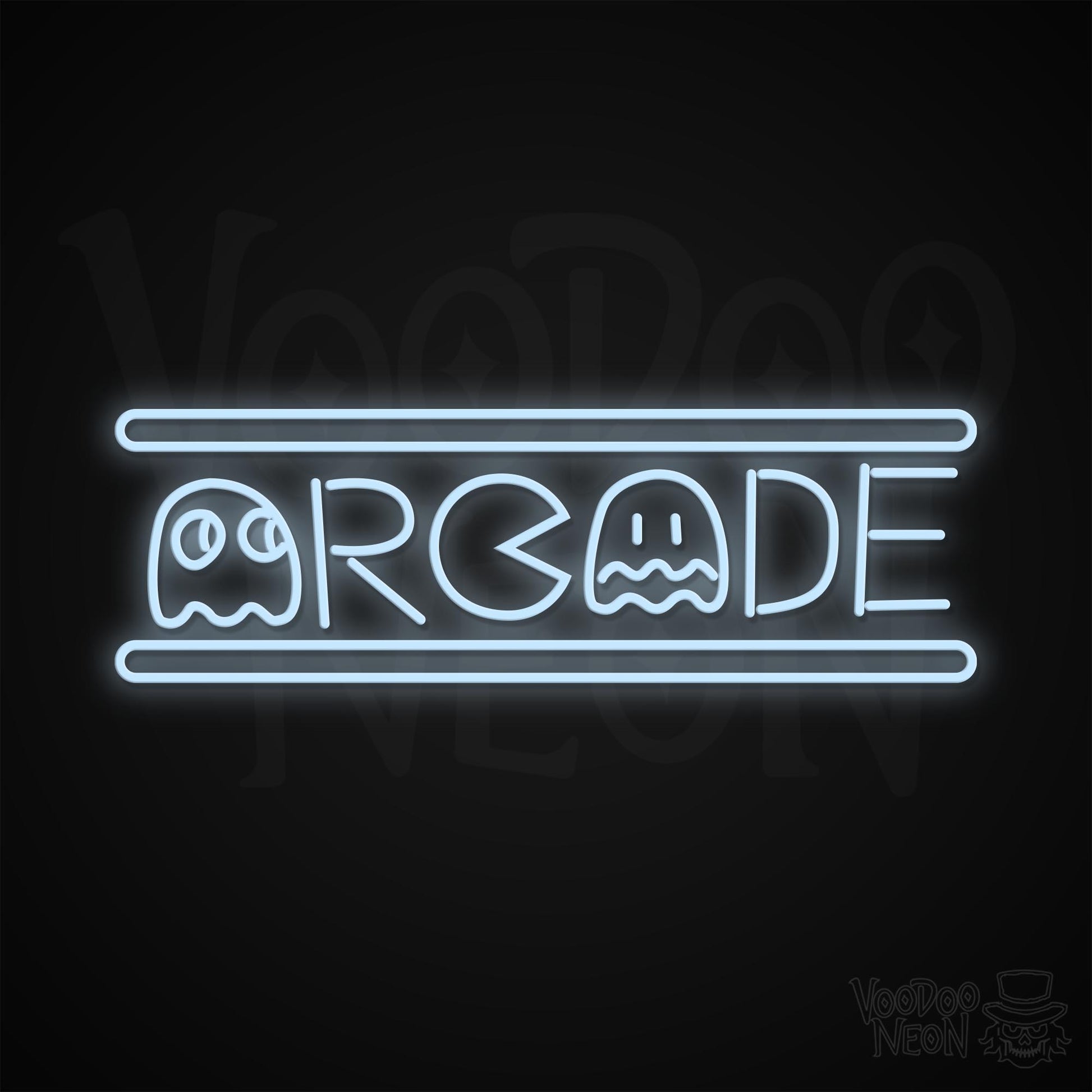 Retro Arcade Neon Sign - Cool White