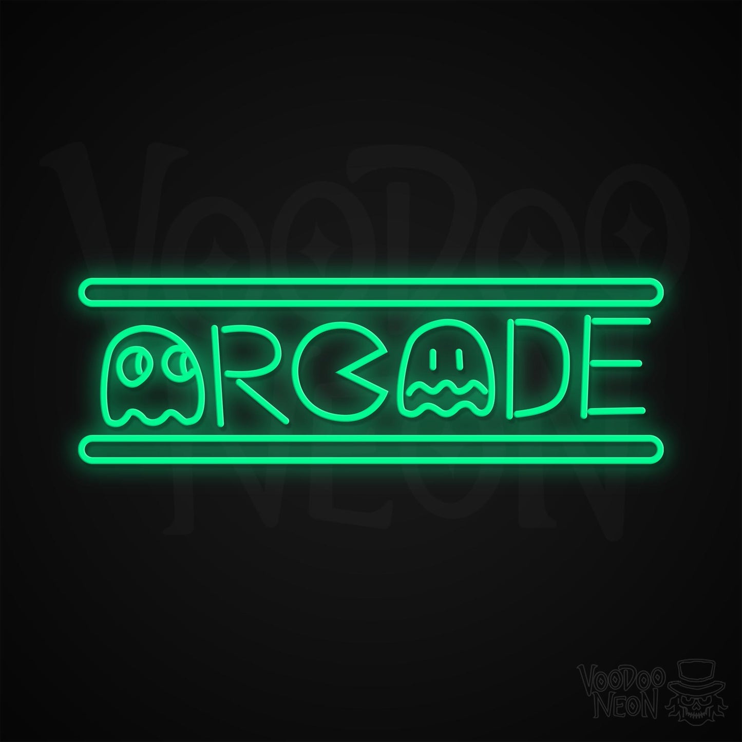 Retro Arcade Neon Sign - Green