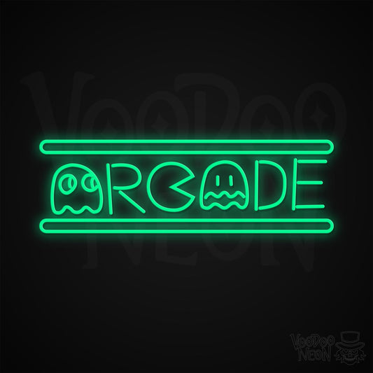 Retro Arcade Neon Sign - Green