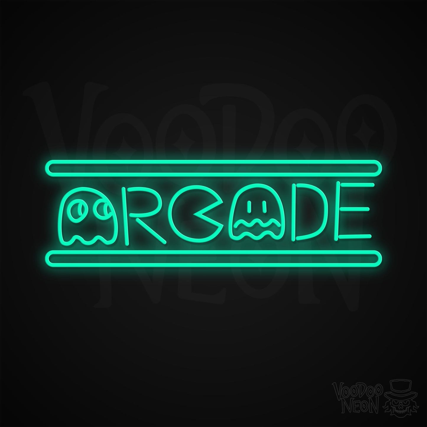 Retro Arcade Neon Sign - Light Green