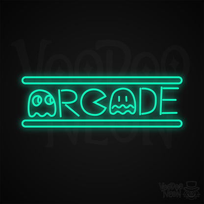 Retro Arcade Neon Sign - Light Green