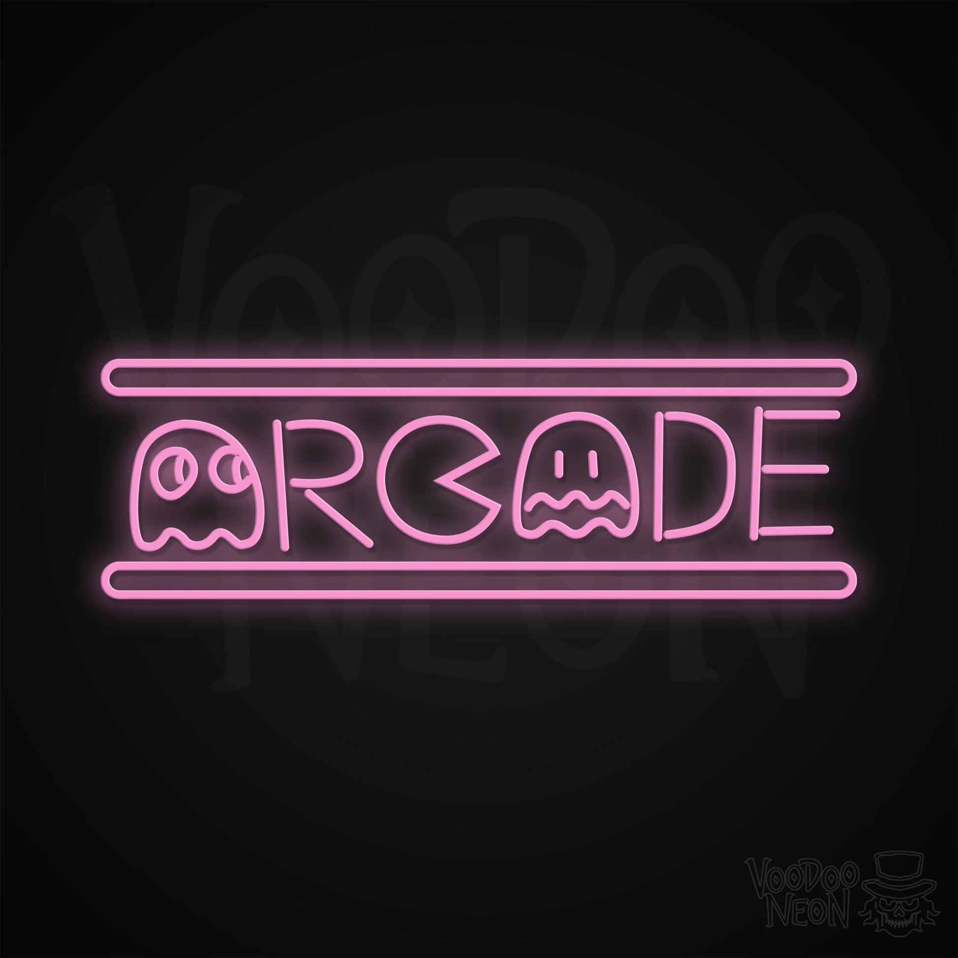 Retro Arcade Neon Sign - Light Pink