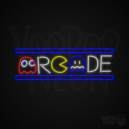 Retro Arcade Neon Sign - Multi-Color