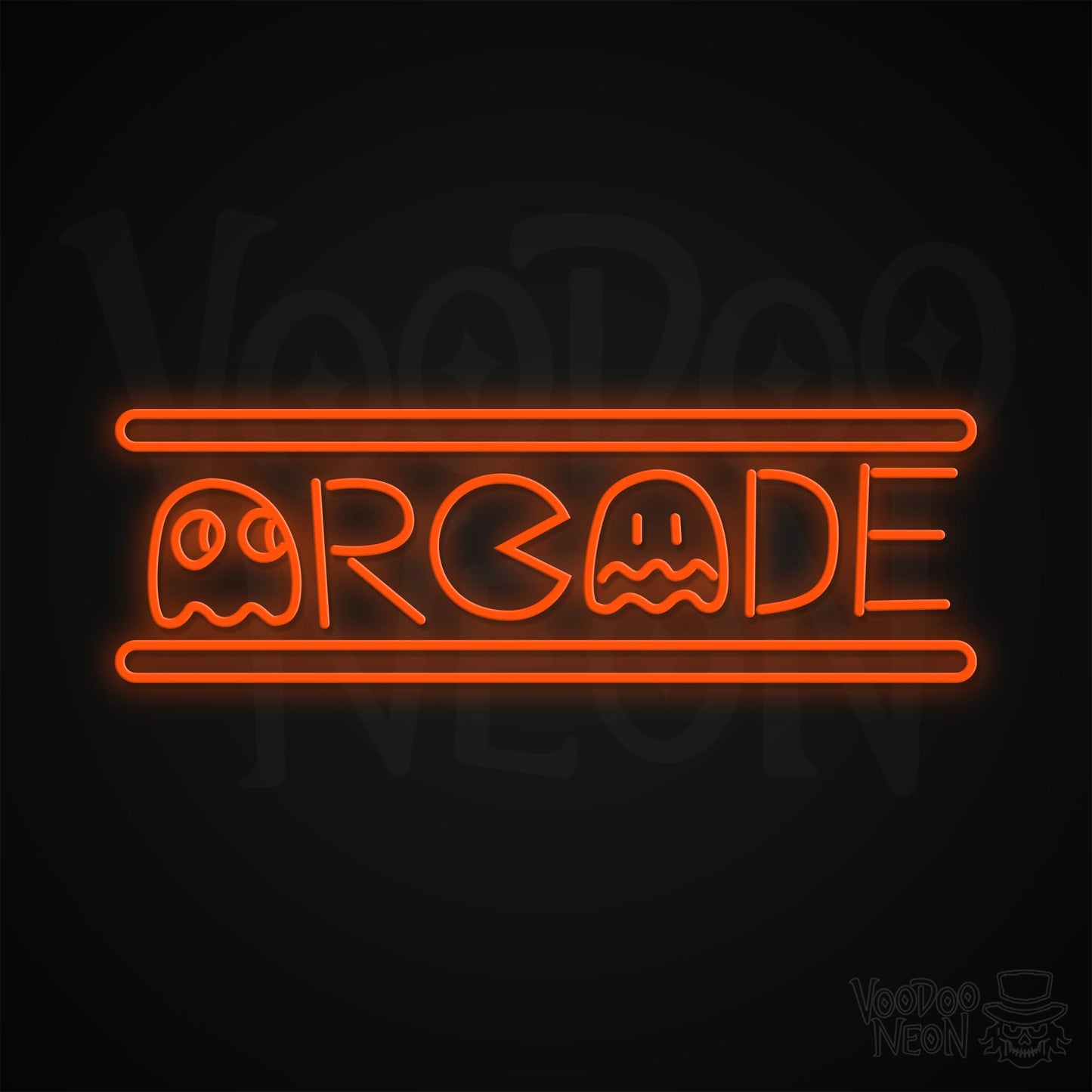 Retro Arcade Neon Sign - Orange