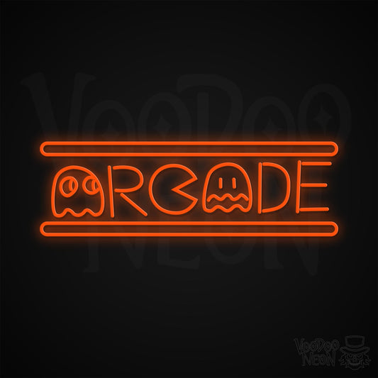 Retro Arcade Neon Sign - Orange