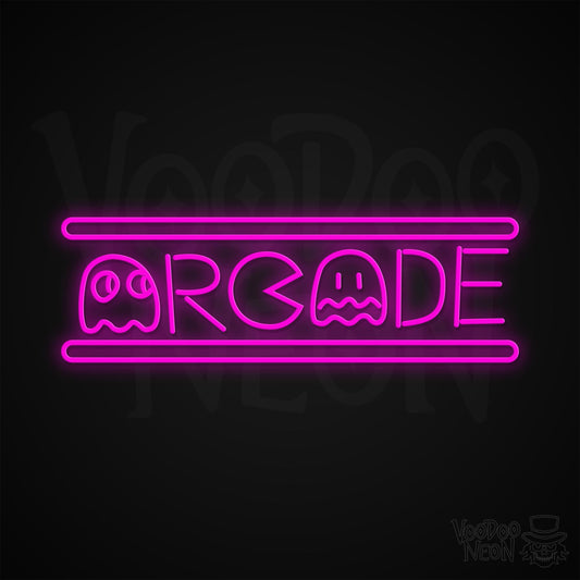 Retro Arcade Neon Sign - Pink