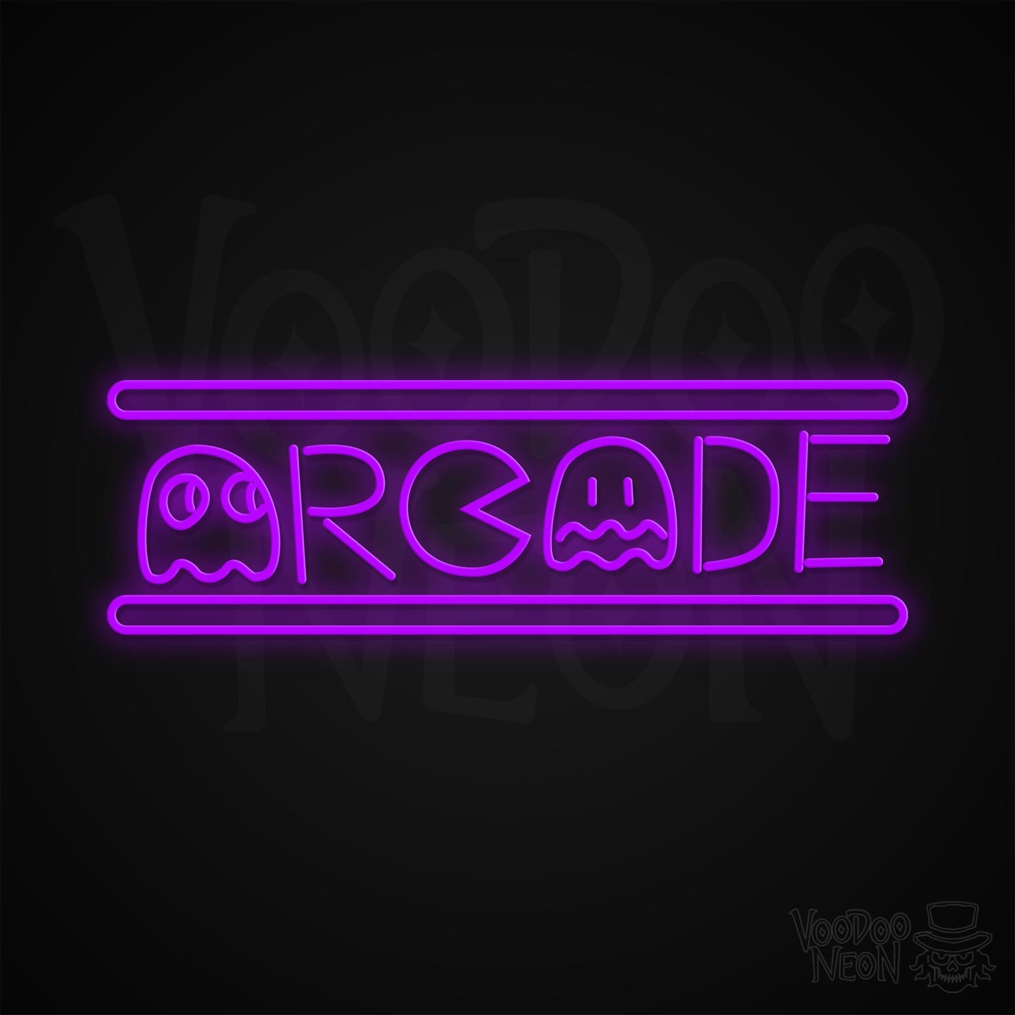 Retro Arcade Neon Sign - Purple