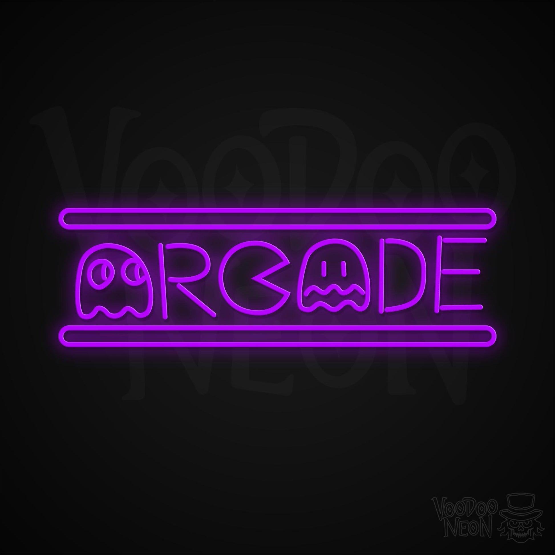 Retro Arcade Neon Sign - Purple