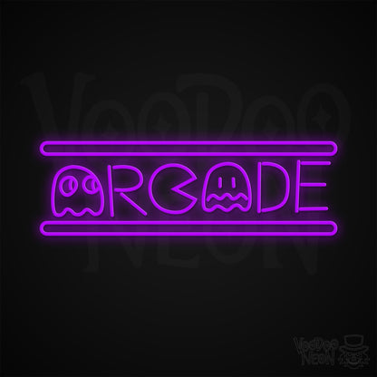 Retro Arcade Neon Sign - Purple
