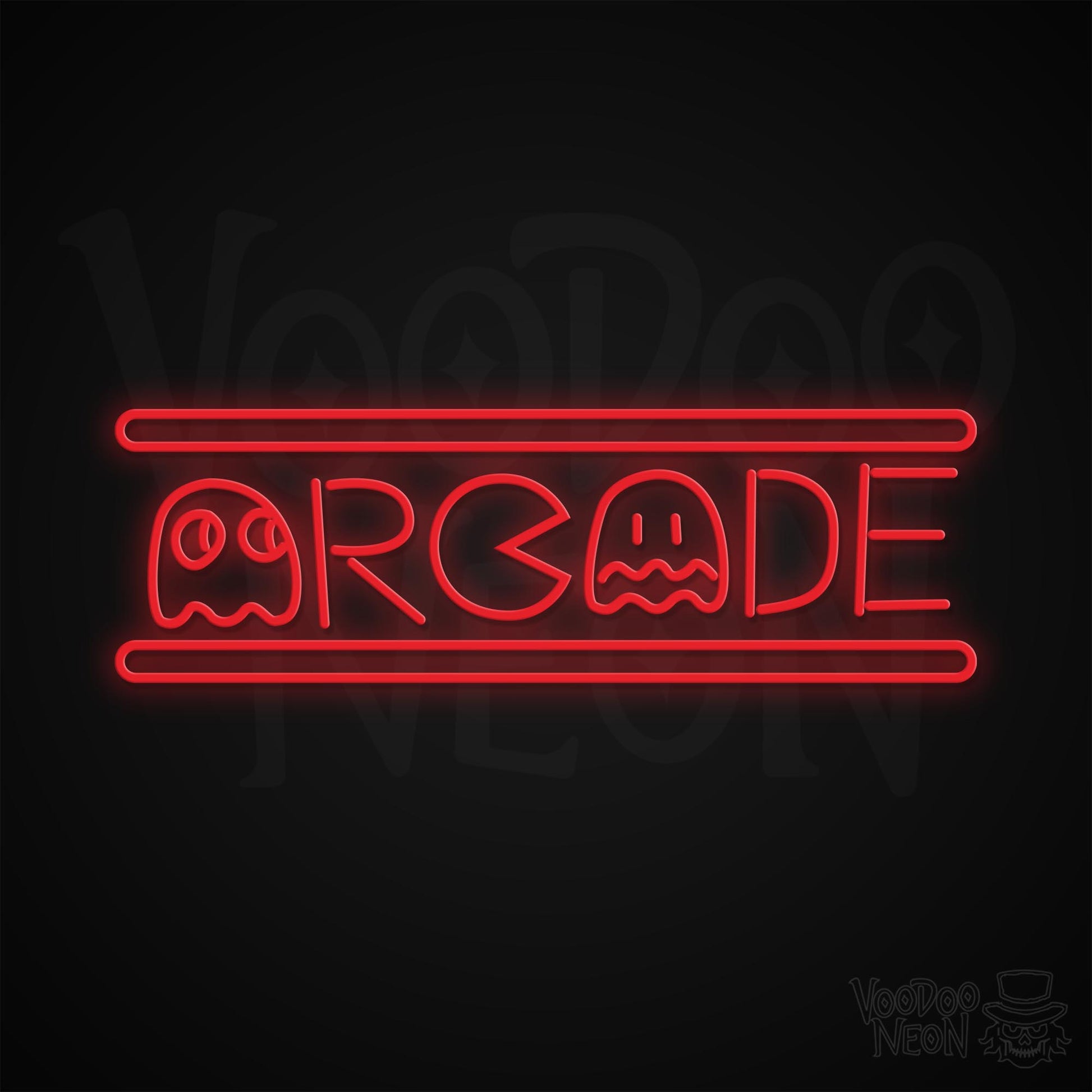 Retro Arcade Neon Sign - Red