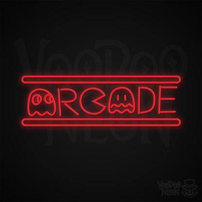 Retro Arcade Neon Sign - Red