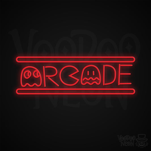 Retro Arcade Neon Sign - Red