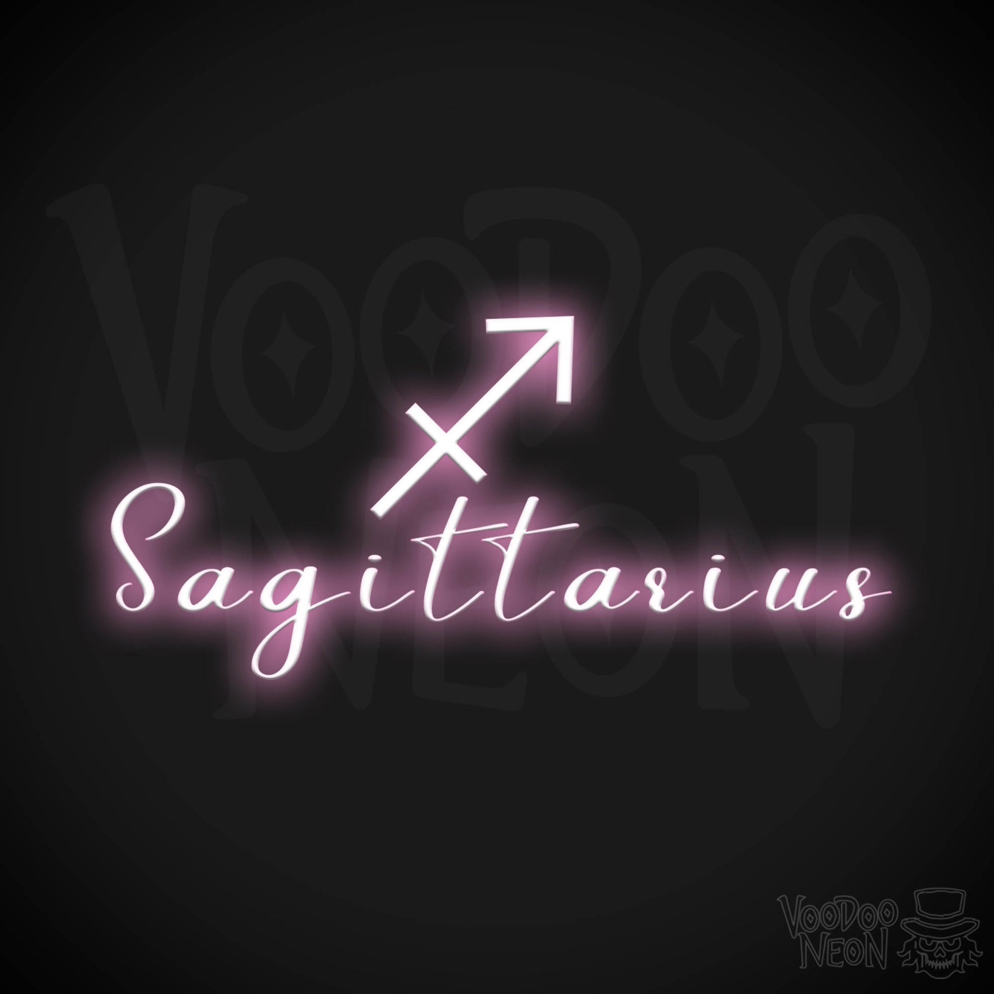 Sagittarius Neon Sign - Neon Sagittarius Sign - Sagittarius Symbol - Neon Wall Art - Color Light Pink