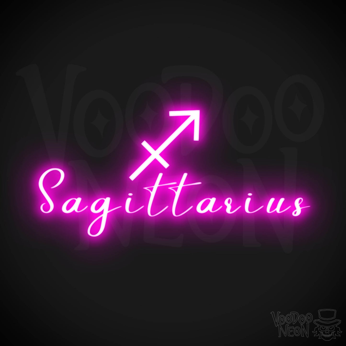 Sagittarius Neon Sign - Neon Sagittarius Sign - Sagittarius Symbol - Neon Wall Art - Color Pink