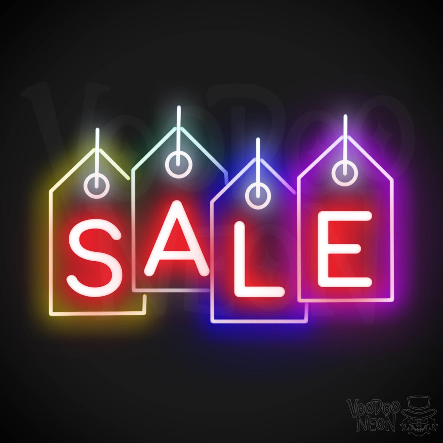 Neon Sale Sign - Sale Neon Sign - LED Sale Sign - Color Multi-Color