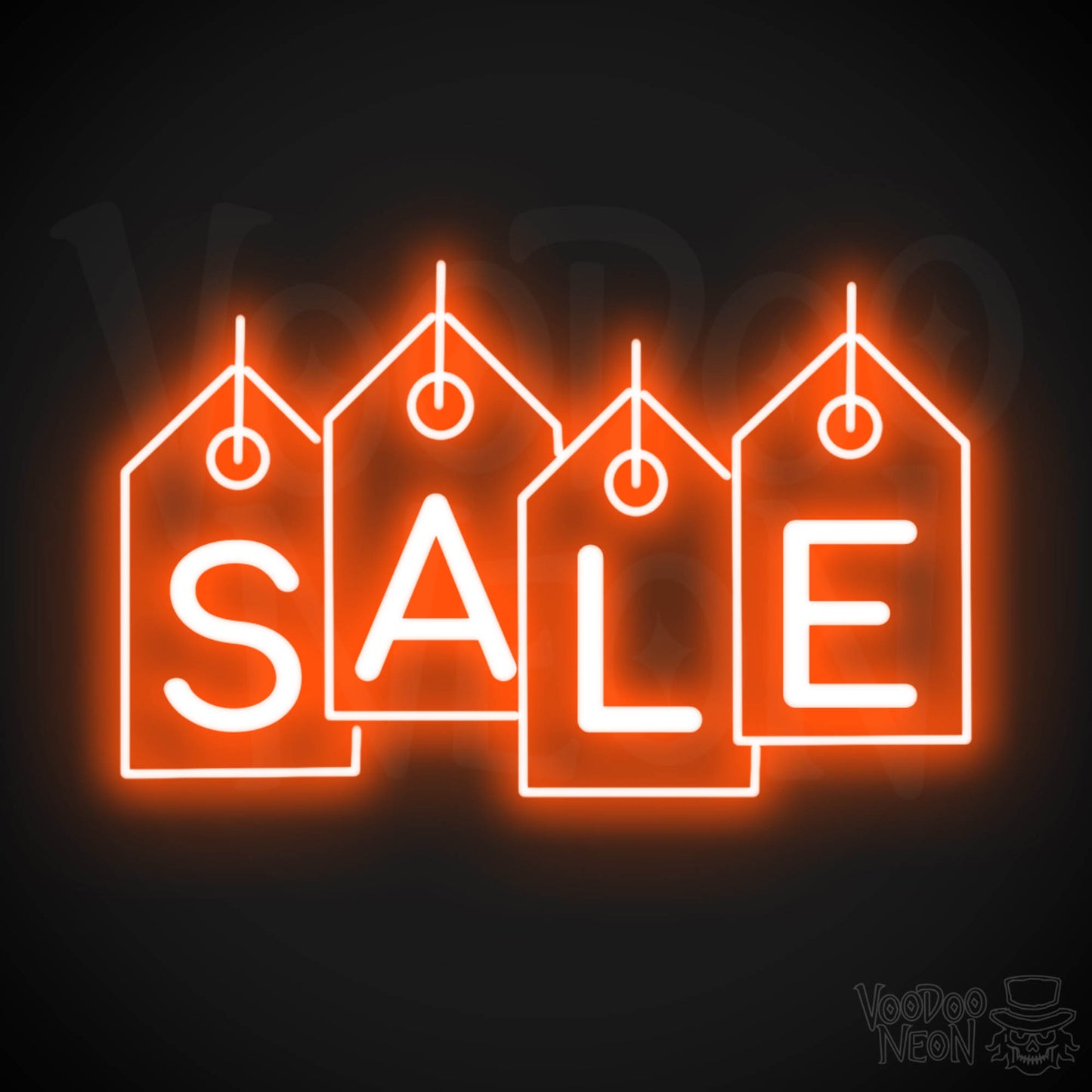 Neon Sale Sign - Sale Neon Sign - LED Sale Sign - Color Orange