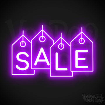 Neon Sale Sign - Sale Neon Sign - LED Sale Sign - Color Purple