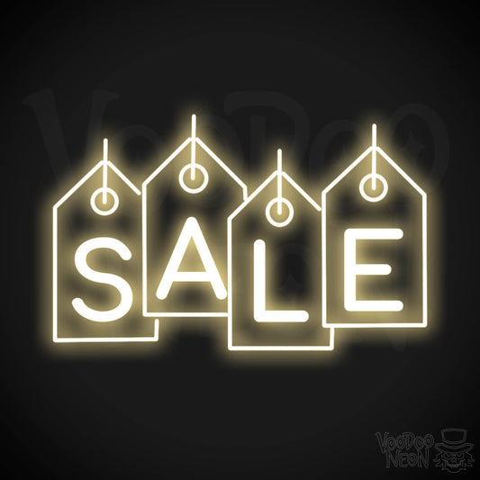 Neon Sale Sign - Sale Neon Sign - LED Sale Sign - Color Warm White
