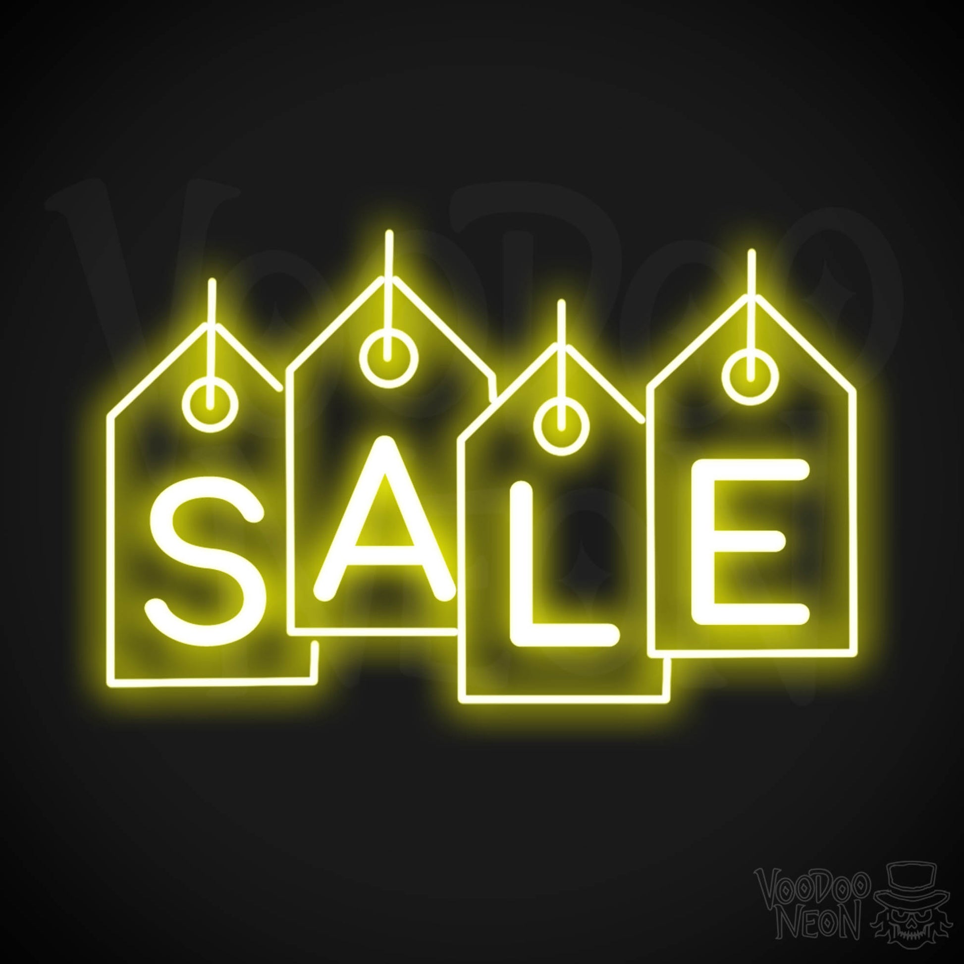 Neon Sale Sign - Sale Neon Sign - LED Sale Sign - Color Yellow
