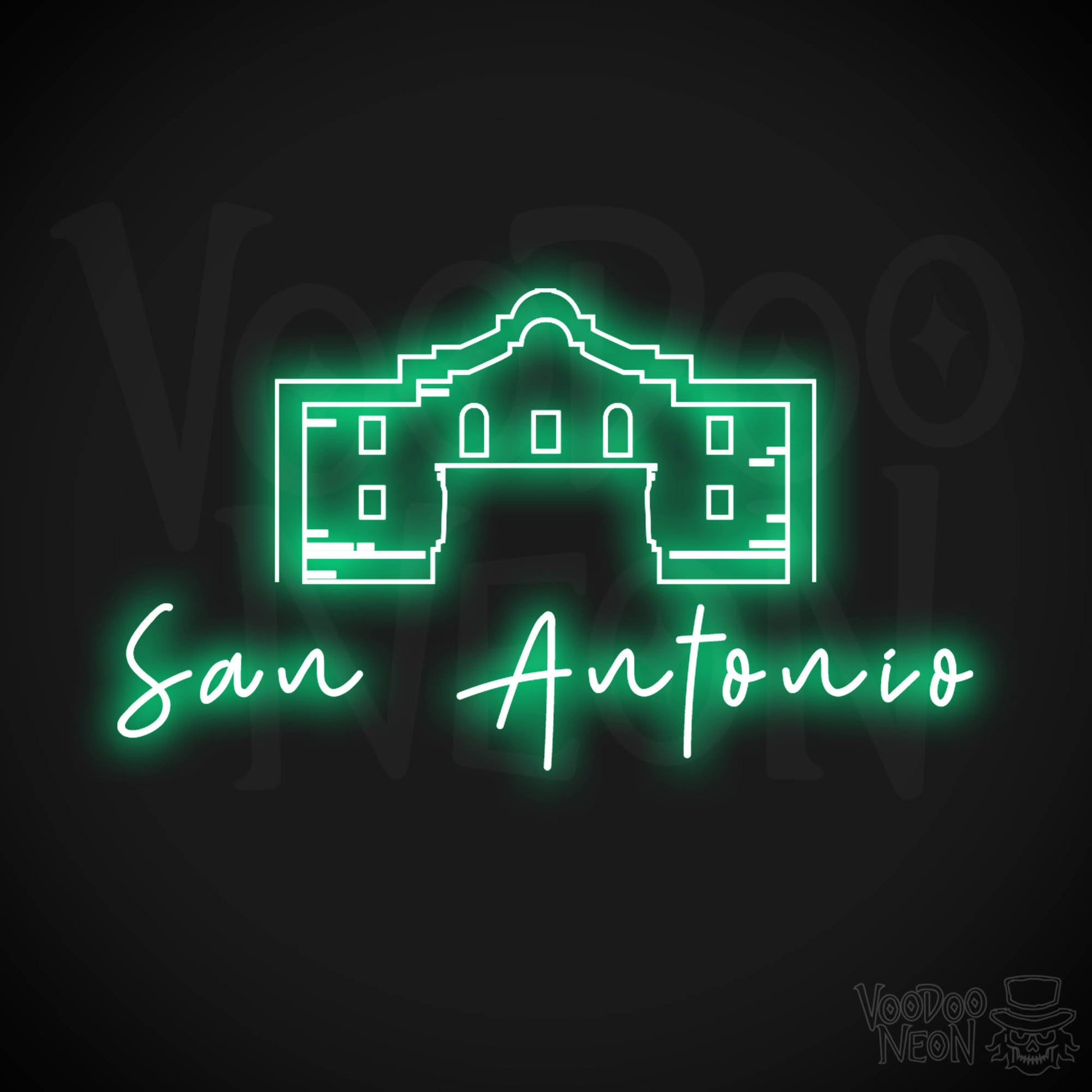 San Antonio Neon Sign - Neon San Antonio Sign - LED Signs - Wall Art - Color Green