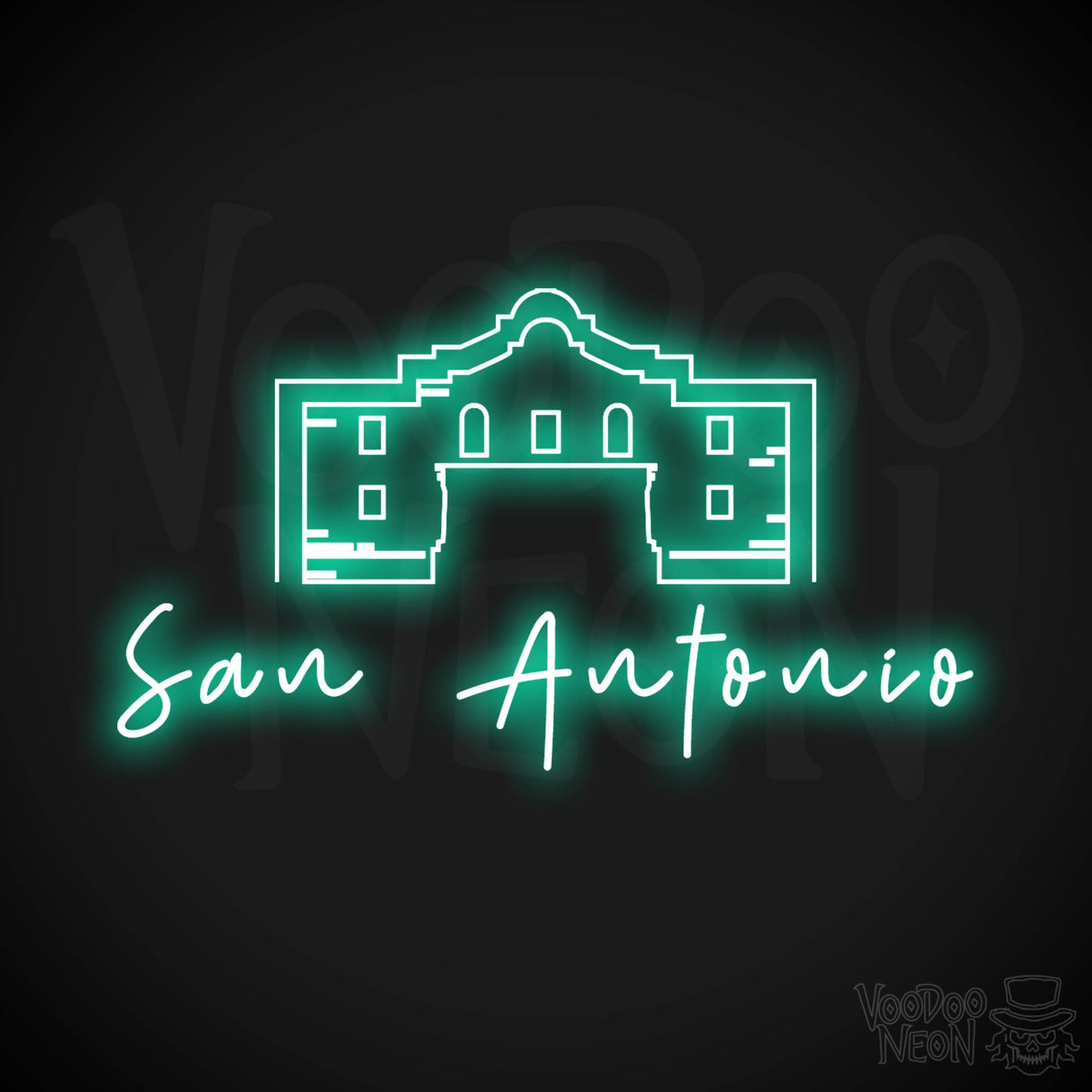 San Antonio Neon Sign - Neon San Antonio Sign - LED Signs - Wall Art - Color Light Green