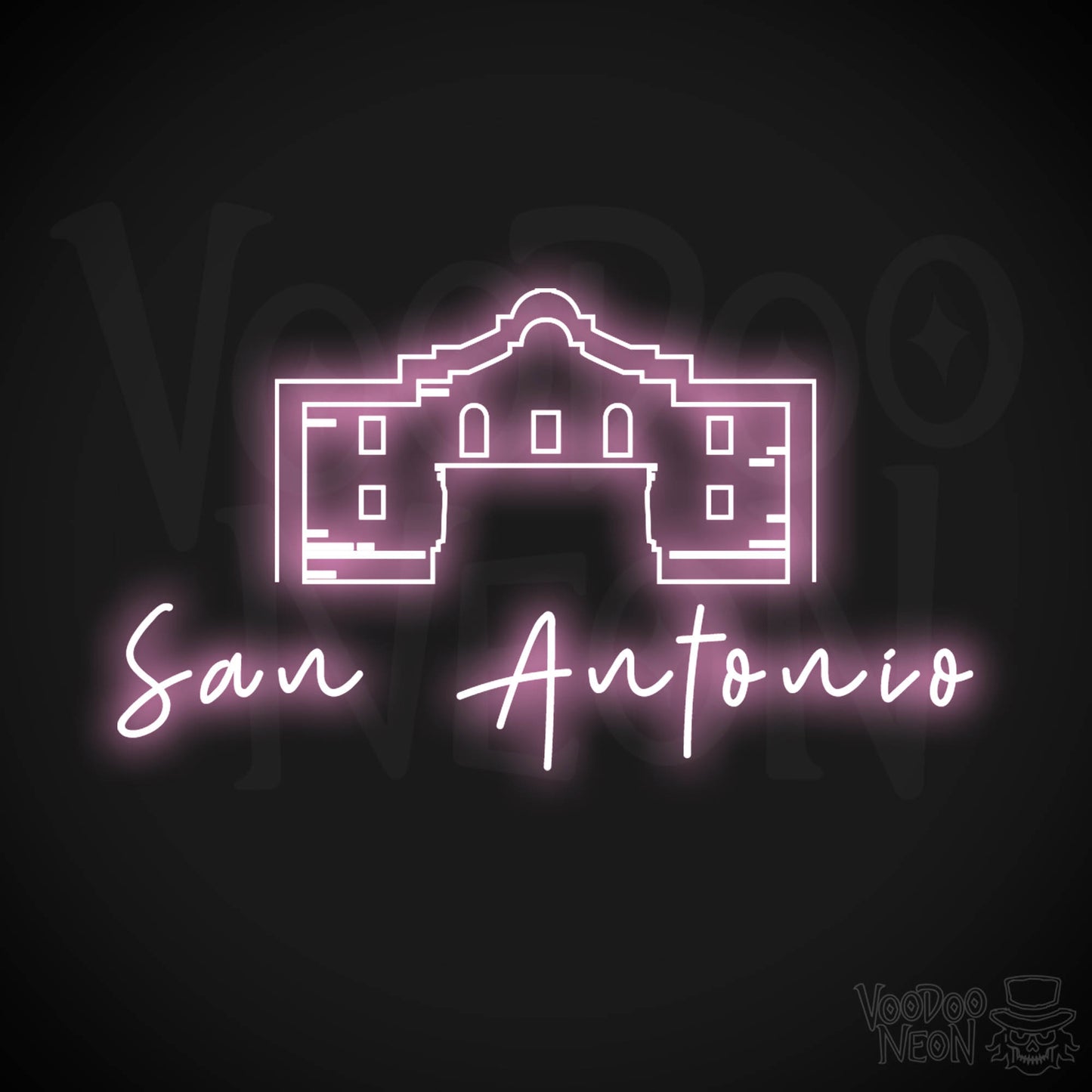 San Antonio Neon Sign - Neon San Antonio Sign - LED Signs - Wall Art - Color Light Pink