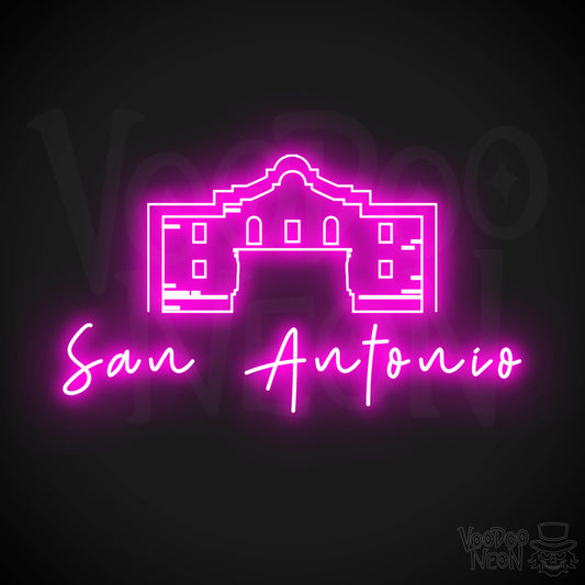 San Antonio Neon Sign - Neon San Antonio Sign - LED Signs - Wall Art - Color Pink