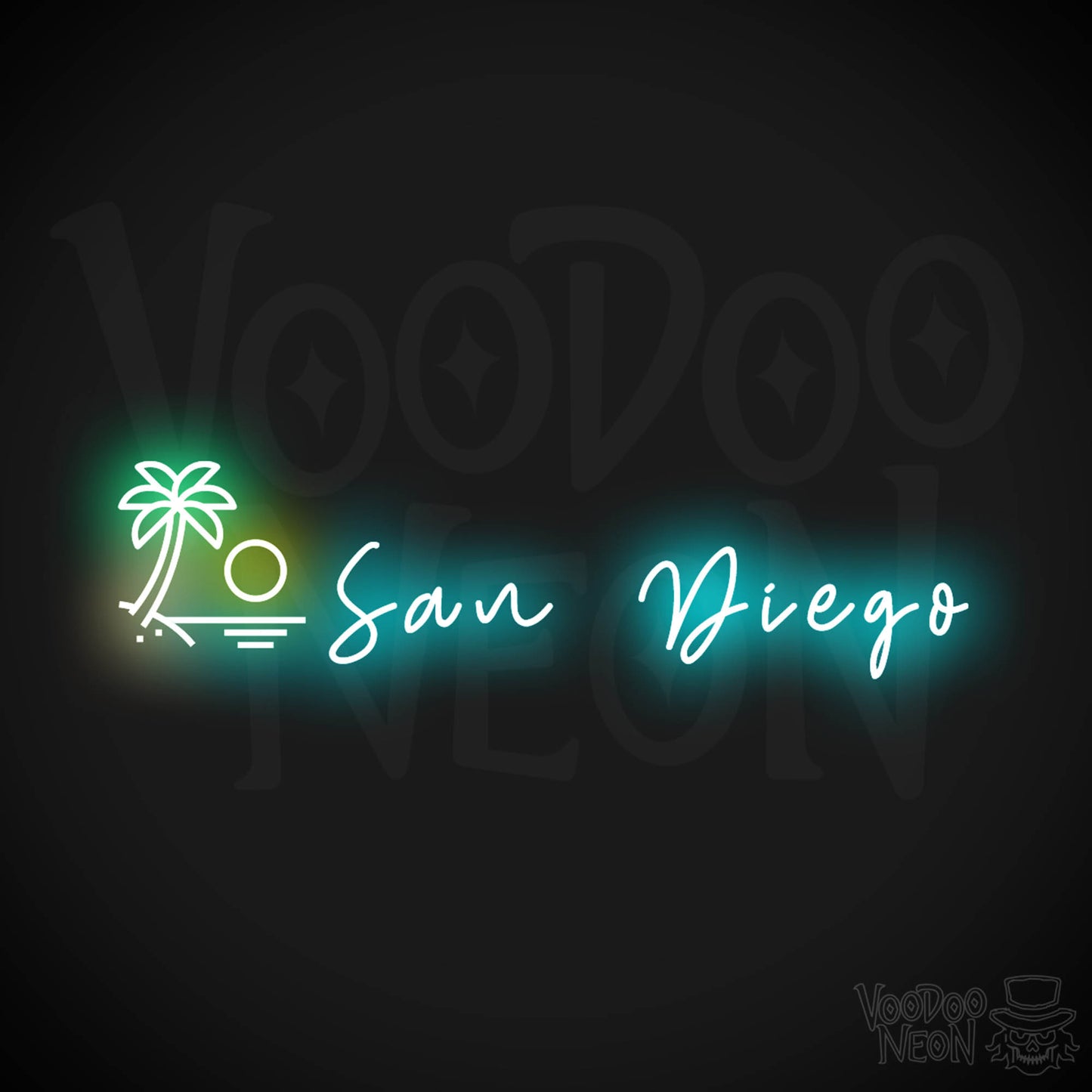 San Diego Neon Sign - Neon San Diego Sign - LED Signs - Wall Art - Color Multi-Color