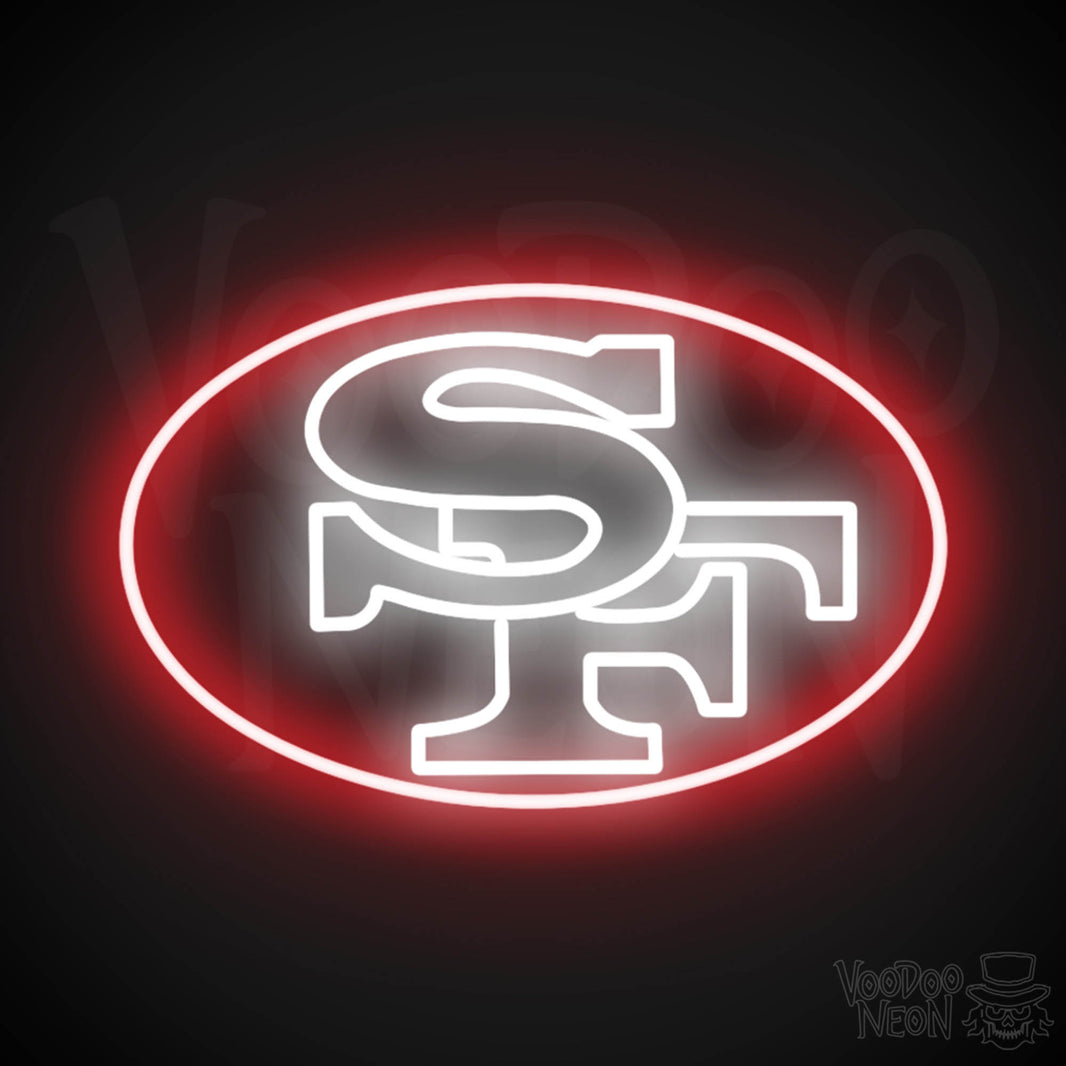 San Francisco 49ers Neon Sign, San Francisco 49ers Sign, Neon 49ers Logo  Wall Art