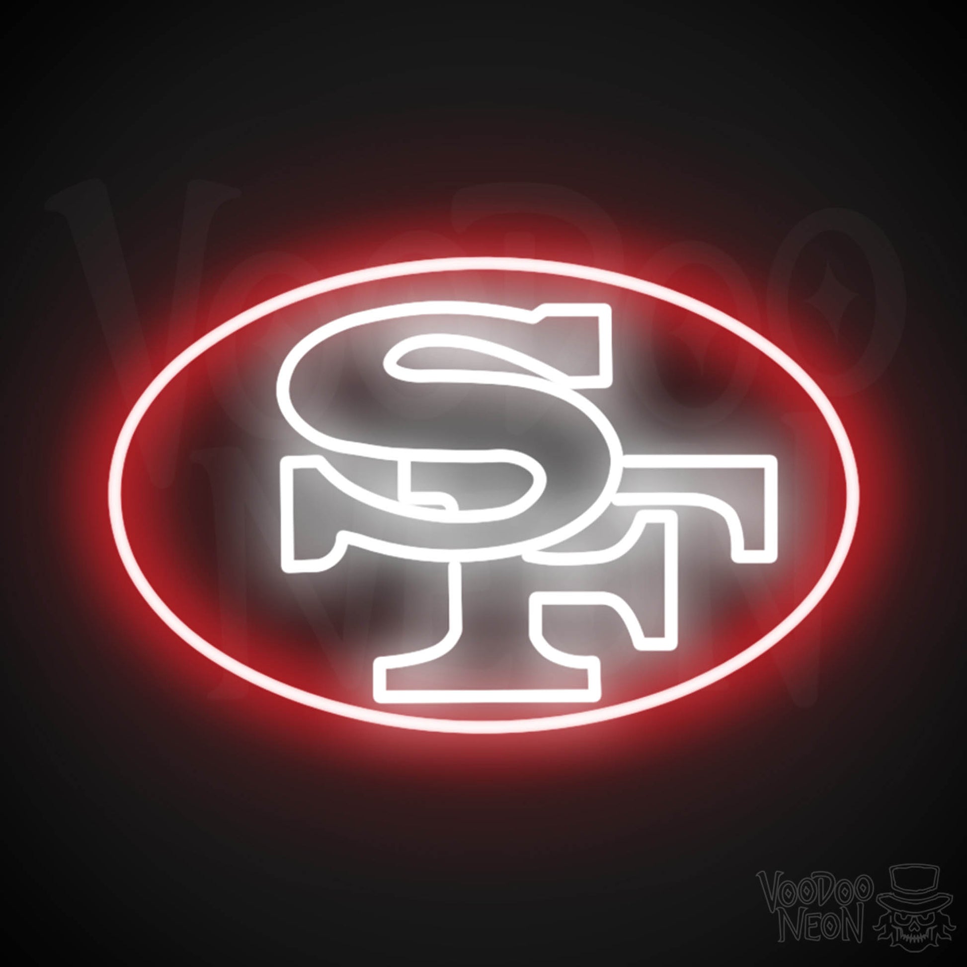 San Francisco 49ers Neon Sign - San Francisco 49ers Sign - Neon 49ers Logo Wall Art - Color Multi-Color